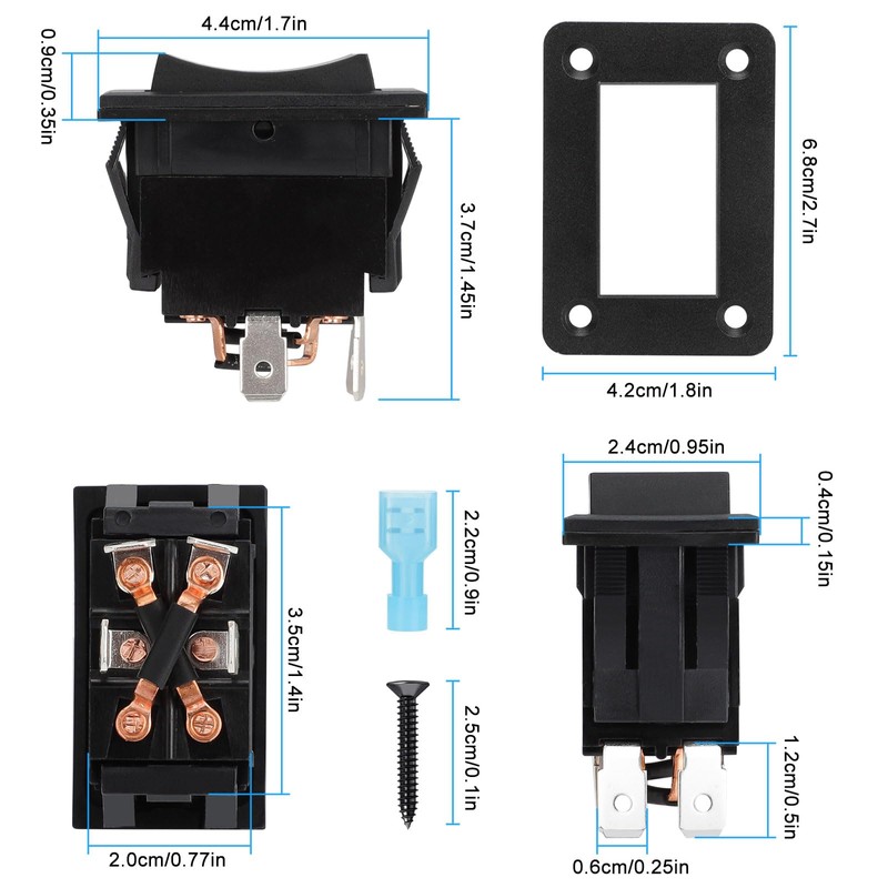 Linkstyle UP Down Momentary Reverse Switch, 2pcs 30A DPDT Polarity
