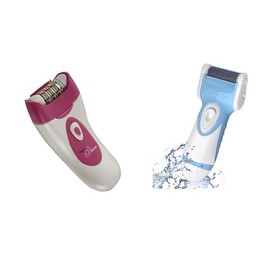 Emjoi and JuiceBlendDry 2 Piece Set - Emjoi Divine AP-17B Epilator & NoCal Electric Callus Remover