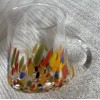 Murano NWT Murano Confetti Mosaic Glass Cup Yellow Splatter Spots