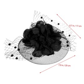 BIUDECO Elegant Mesh Flower Fascinator Headband for Women Chic Tea Party Wedding Headpiece Stylish Hair Accessory for Banquets Events Durable Fashionable Design