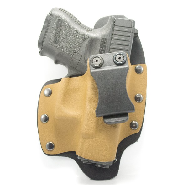 Infused Kydex USA Coyote IWB Hybrid Concealed Carry Holster (Right-Hand, for Taurus Judge Steel Frame Public Defender)