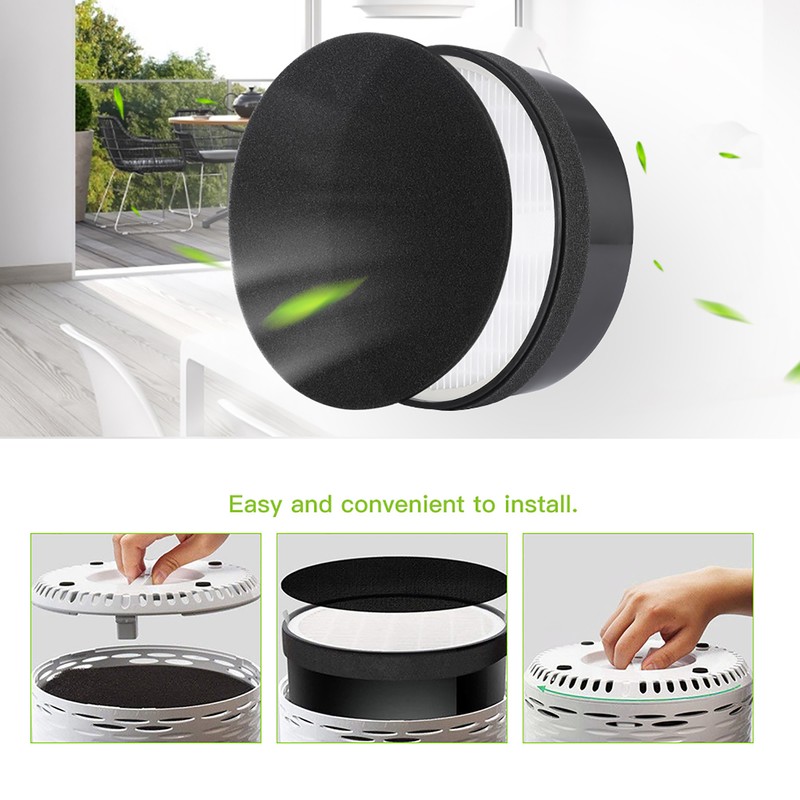 Air Purifier for LEVOIT LV-H132 Replacement HEPA Activated Carbon Filter