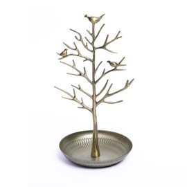 LEUTED Jewellery Stand, Bird Shape Bracelet Stand, Earring Stand, Metal, Chain Stand with Jewellery Tray, Jewellery Holder, Bird Shape, Dressing Table, Decorative Tree for Necklaces, Earrings, Rings