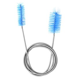 UEETEK Stainless Flexible Cleaning Brush Double Ended Canister Filter Tube Hose Pipe Clean for Fish Tank Aquarium (Sky Blue)