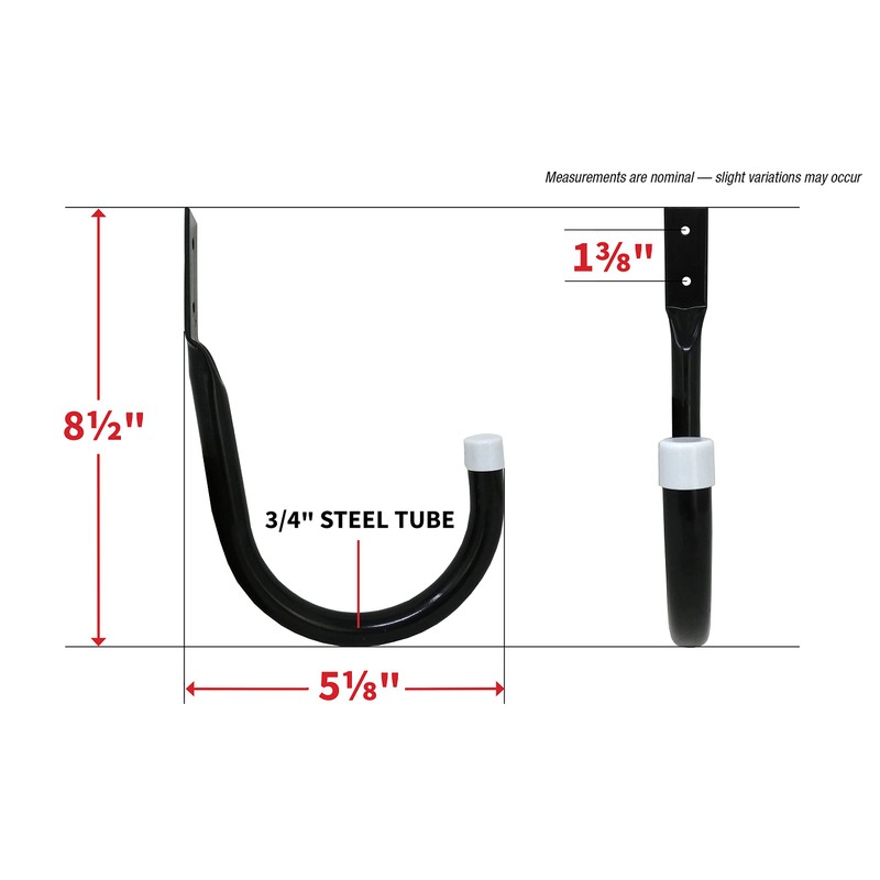 8093E Incredibly Heavy Duty Steel Garage Storage/Medium Utility Hooks, 2