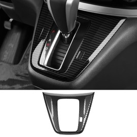 Bercicci Car Gear Shift Box Panel Cover for Honda CRV 2016 2015 2014 2013 2012 Accessories Stainless Steel Material Inner Frame Gear Shift Knob Cover Auto Interior Decoration (Carbon Fiber)