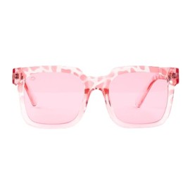 RainbowOPTX Rose Pink Square Sunglasses for Women Men, Retro Fashion Trendy Sunglasses, Oversized Sunglasses, Mood Boosting, UV Blocking and Blue Light Blocking - Rose Pink Sunglasses