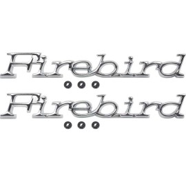 AAE 1971 - 1981 PONTIAC FIREBIRD FRONT FENDER EMBLEM SET - LEFT & RIGHT - ALL METAL