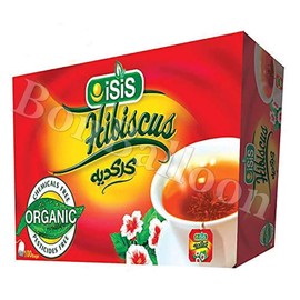 Isis Natural Egyptian Hibiscus Herbal Tea Healthy Daily Life Style Tea Bags Drinks To Carry It Everywhere For Perfect Start Egypt Aswani Aswan Chai Hybiscus ( 100 Bags ) كركديه