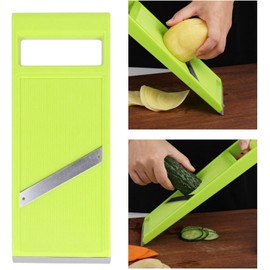 Longzhuo Rebanador de Verduras y Alimentos Manual de Acero Inoxidable - Cepillador de Cocina Para Picar Verduras