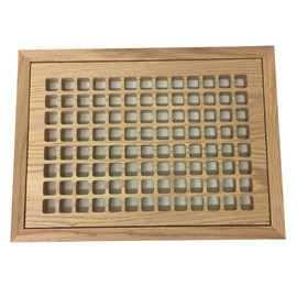 Cape Cod Air Grilles, 8" x 12" White Oak Hardwood Vent Floor Register Flush Mount with Frame, Eggcrate Style, Unfinished