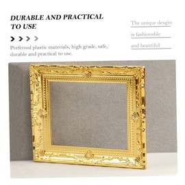 10 Pcs Vintage Mini Gold Picture Frames, 2x3 Mini Photo Frames Set for Home Decor, Tiny Decorative Frames for Gallery Wall Display and Craft Projects Mini Frames Doll House Accessories and Furniture