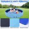 63" Large Dog Pool with Sprinkler, 2-in-1 Foldable Swimming Pool