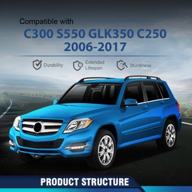 PIT66 DRL LED Daytime Running Fog Light Lamp Left & Right Pair Compatible with 2008-2014 W204 C Without c63, With AMG pkg/styling[CODE 772+236] 2218201756, 2218201856, A2218201756, A2218201856