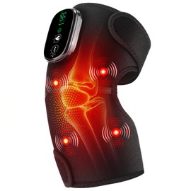 ERHIVORA Knee Massager with Heat and Vibration, Heating Pad for Knee Pain, Heated Knee Brace, Cordless Heated knee wrap