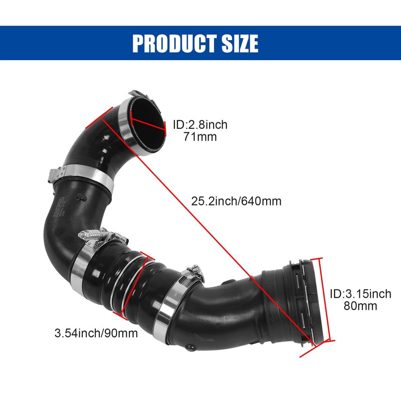 Cold Side Intercooler Pipe Compatible with Ford F250 F350 F450