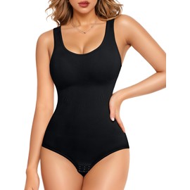 Gotoly Shapewear Women's Tummy Control Strong Shaping Body Shaper High Elasticity Shaping Bodice Body Seamless Shaping Bodysuits Waist Cincher Sculpting Bodysuit, black
