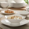 Gibson Home Brentwood 40-Piece Dinnerware Set – Square White Porcelain