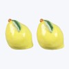 The Bridge Collection Lemon Salt And Pepper Shaker Set - Ceramic Fruit Shakers For Summer Table Decor - Vibrant Yellow Citrus Kitchen Decor Set