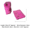 Cadoline Dark Pink Pair Ladies Sequin Polyester Costume Bracelets 16x10cm,