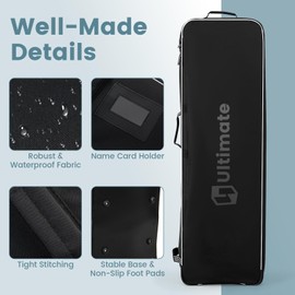 ULTIMATE Golf Travel Bag with Wheels, 600D Heavy Duty Oxford Fabric Golf Travel Case with Name Card Holder and Golf Club Bag Protection, Soft Sided Foldable Golf Club Travel Cover for Airlines