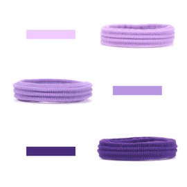 Colorful Hair Ties for Women - No Damage Gentle on Hair Elastic Soft & Stretchy Ponytail Holders for Women (Mix purple)