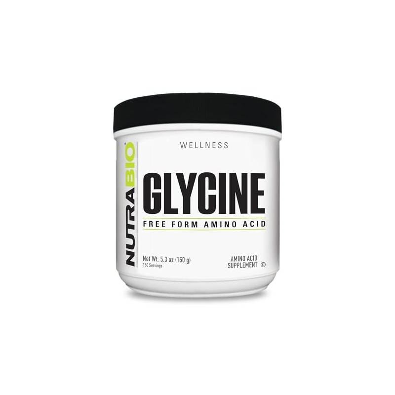 NutraBio Glycine Powder - Free Form Amino Acid Supplement -