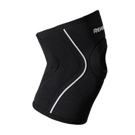 Rehband Patella Knee Support 5 mm Neoprene, Supportive Knee Support with Patella Opening, Optimal Knee Protection for Strength Sports, Jogging & Fitness, Colour: Black, Size: XXL
