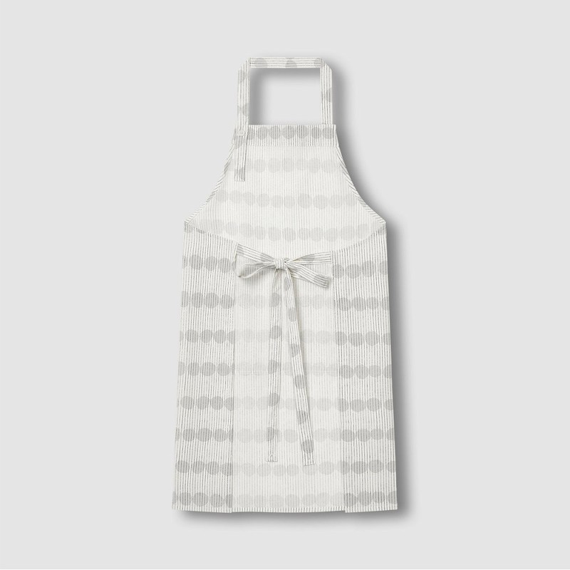 JAJU [JAJU] Drawing Dot Cotton Apron_90_Ivory