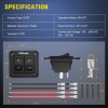 Nilight ON-Off Switch Panel 4 PIN DPST Toggle Switch Panel