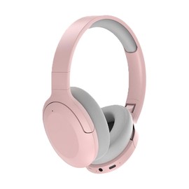 AndThere Bluetooth-Kopfhörer, kabellos, für Studenten, hohe Auflösung, schnelles Aufladen, faltbar (Rosa)