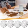 EATHEATY 100Pcs Coin Slot Lids for Mason Jar Canning Jar,