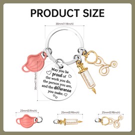 WIDITACE Nurse Gifts for Women Nursing School Student Graduation Keychain for Nurse Week Future Medical Practitioner Registered Nurses Appreciation Presents