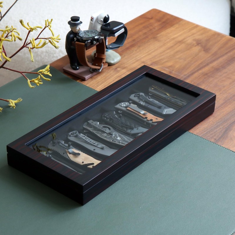 Bonaking Knife Display Case for 8 Pocket Knives - Pocket