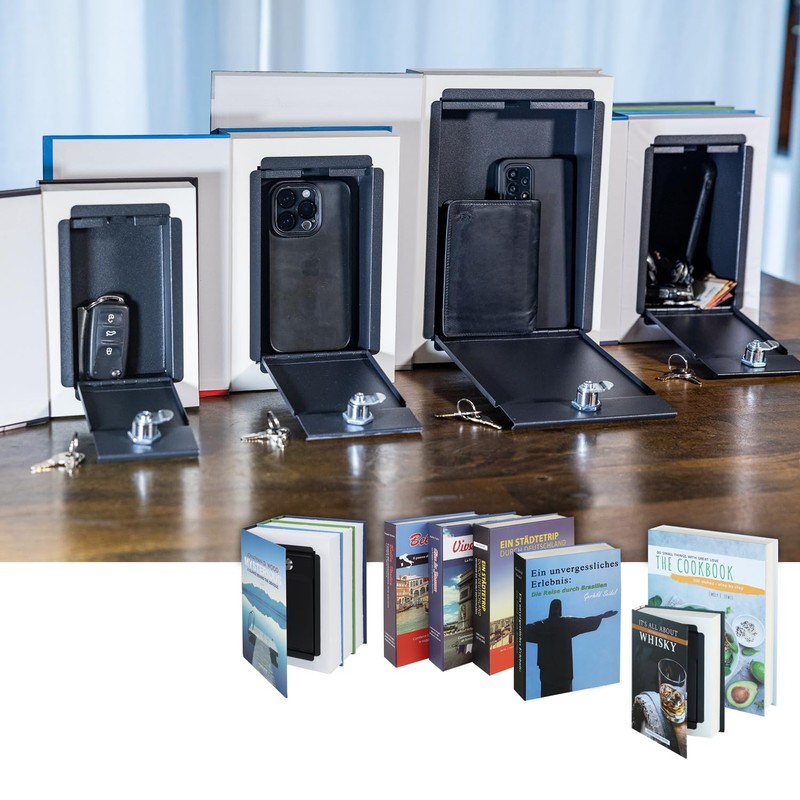 HMF 80905 Book Safe Cash Box Real Paper Pages, Brazil,