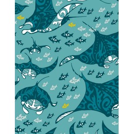 Stingray Notebook | Stingray Notepad | College Ruled Notebook | Manta Ray Notebook | Notebook with Stingrays | 120 Lined Pages
