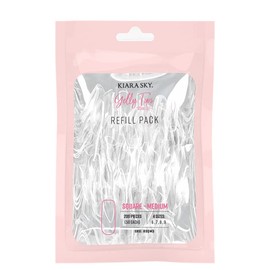 Kiara Sky Gelly Tip Soak Off Nails Refill Packs - Square Shape (Medium Length) (Sizes 6, 7, 8, 9)