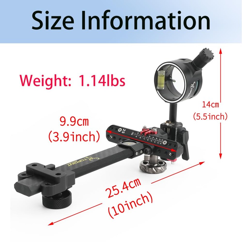 Compound Bow Sight Carbon Fiber Bar Micro Adjustable Bow Sight