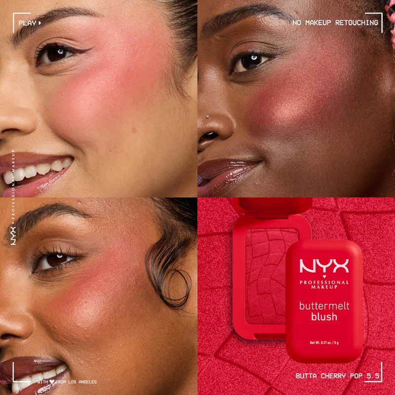 NYX Professional Makeup Buttermelt Blush, Powder Blush, upto 12H Wear,