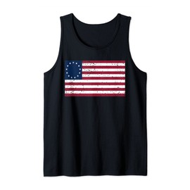 Betsy Ross Flag shirt - Distressed Betsy Ross Flag Tank Top