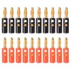 UP to 40Pcs Black Red Connector 4mm Gold Plated Banana