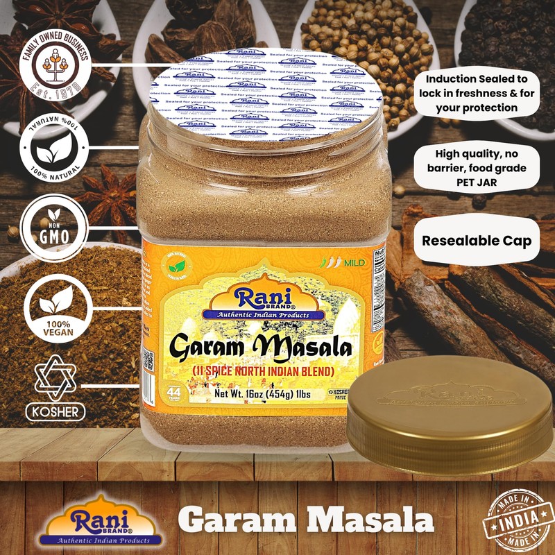 Rani Garam Masala Indian 11-Spice Blend 16oz (1lb) 454g PET