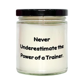 OrangePieces New Trainer Scent Candle, Never Underestimate The Power of a Trainer, Present for Coworkers, Fancy Gifts from Boss, 9oz