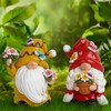 Hodao Spring Dance Gnome Set - Butterfly Gnome Figurine Holding