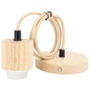 E27 Wooden Pendant Light Bulb Holder Vintage Lighting Accessory Wooden