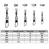 SHADDOCK 100pcs Barrel Swivel with Safty Snap Connector Fishing Tackle