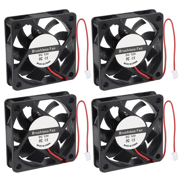 AITIAO 4PCS DC 60mm Fan DC12V 6015 Brushless Cooling Fan