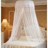 White Curtain Style Canopy Bed Mosquito Net DP74065