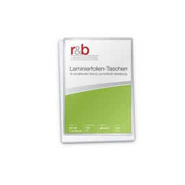 r&b FT-A6-125 Laminating Pouches A6 111 x 154 mm 2 x 125 mic Pack of 100 Glossy
