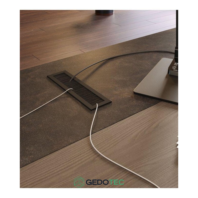 Gedotec Cable passage made of metal, black, 1 piece, cable